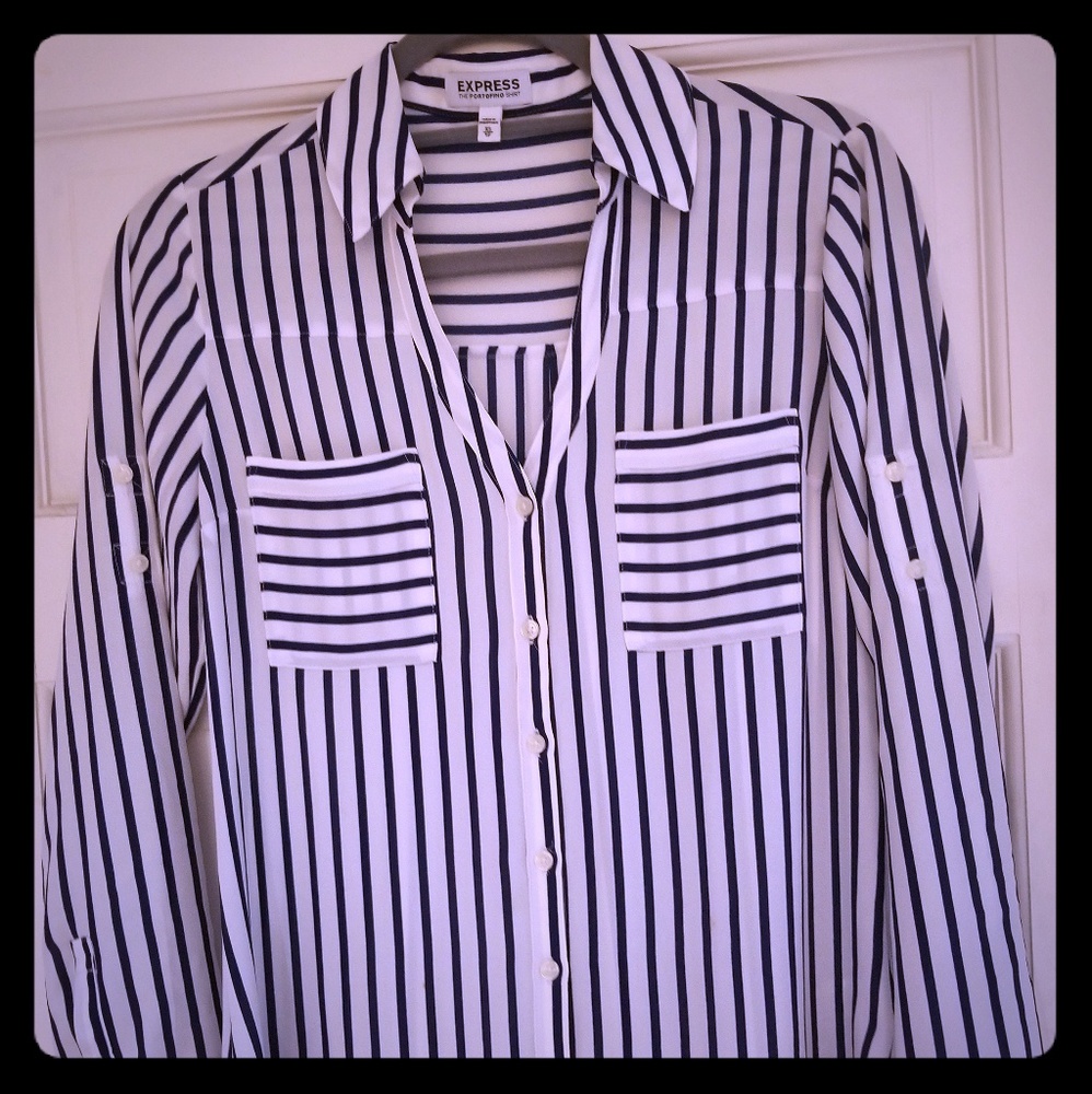 Express Portofino Shirt Button Down Blouse XSmall